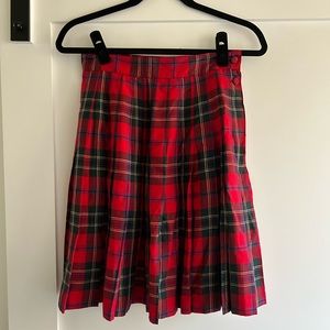 Vintage 90s Gap Plaid Red Pleated Tartan Skirt 5/6